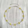 Korean Inspired Yellow Smiling Face Irregular Pearl Necklace: Versatile, Simple Fashion Statement for Women