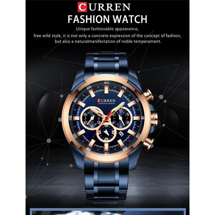 CURREN Men's Six-pin Calendar Men's Watch Business Waterproof Quartz Watch