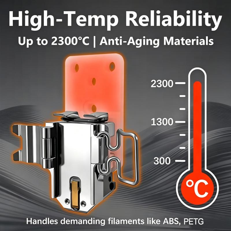 A1/A1 Mini 3D Yazıcı için Seramik Yalıtımlı Hotend Montajı Alüminyum/Nikel Kaplı Isıtma Bloğu – Stabil Isıtma, Dayanıklı, Kolay Kurulum