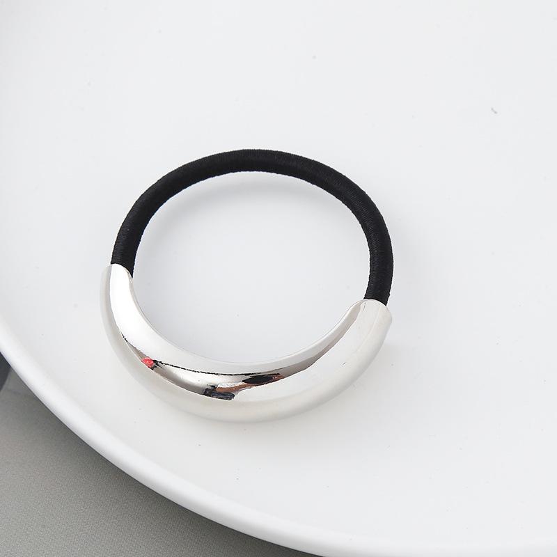 European American Punk Metal Hair Tie - Elastic Semicircular Round Tube Hair Ring