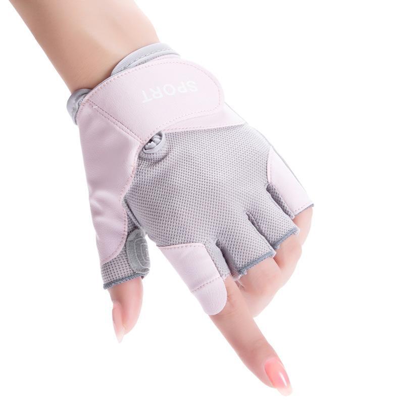 Sports cycling gloves women's half finger non-slip wear-resistant yoga outdoor running breathable fitness gloves