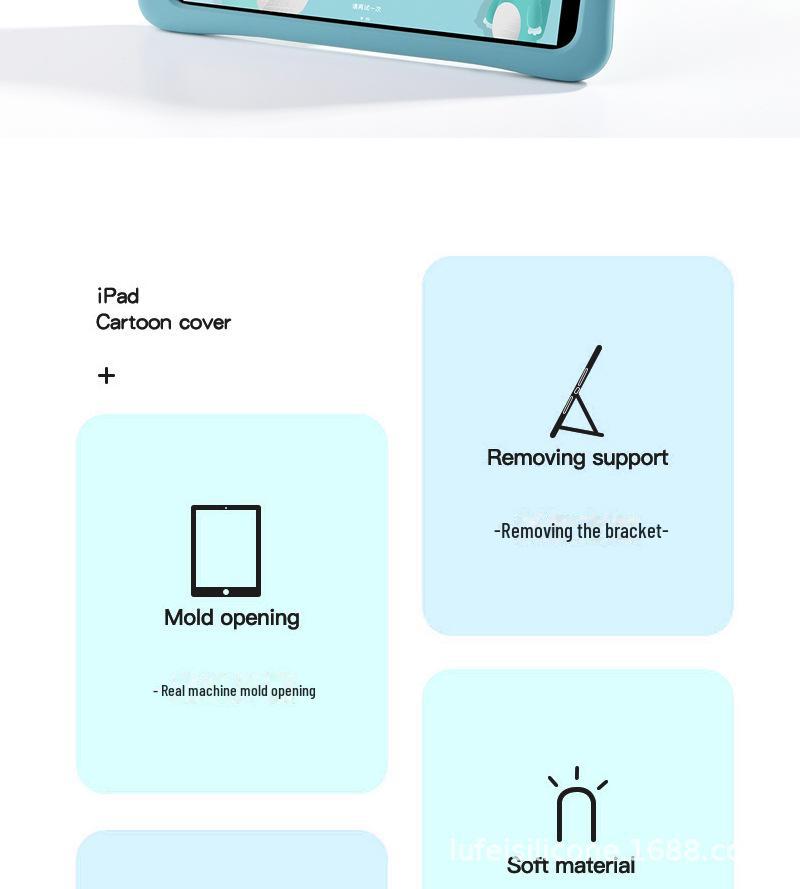 iPad 9/Air 4 Silicone Protective Case with Pen Slot - Cartoon Design for 10.9-inch, 10th Gen, and Mini 5/6 Tablets