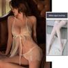 Plus Size Women's Transparent Lace Sleepwear - Sexy, Easy-Remove, Tempting