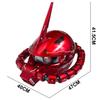 Anime Red Zaku Warrior Helmet Mobile Suit Figure Desktop Ornament Doll Model Comic Con Cosplay Props Boy Toy Gift Collectible