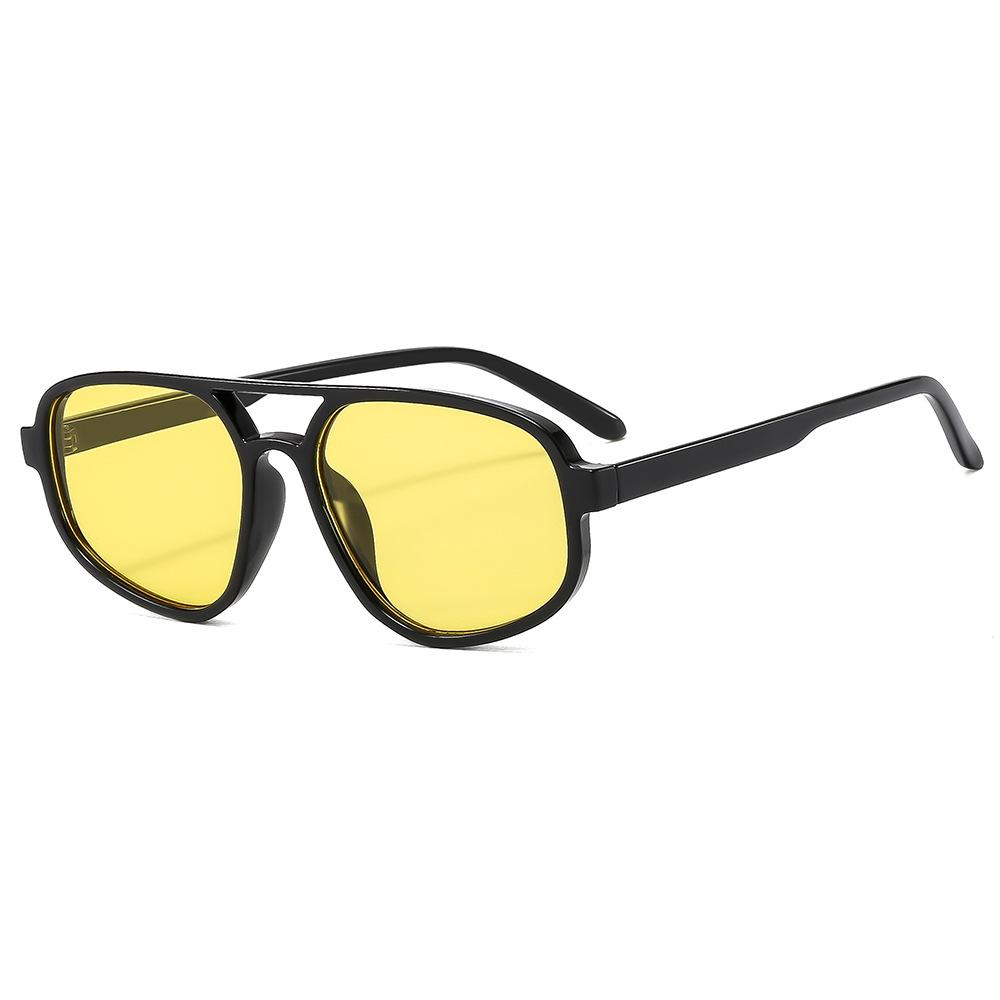 Double Beam Pilot Sunglasses Men'S Uv Protection Glasses Trendy Sunglasses Women