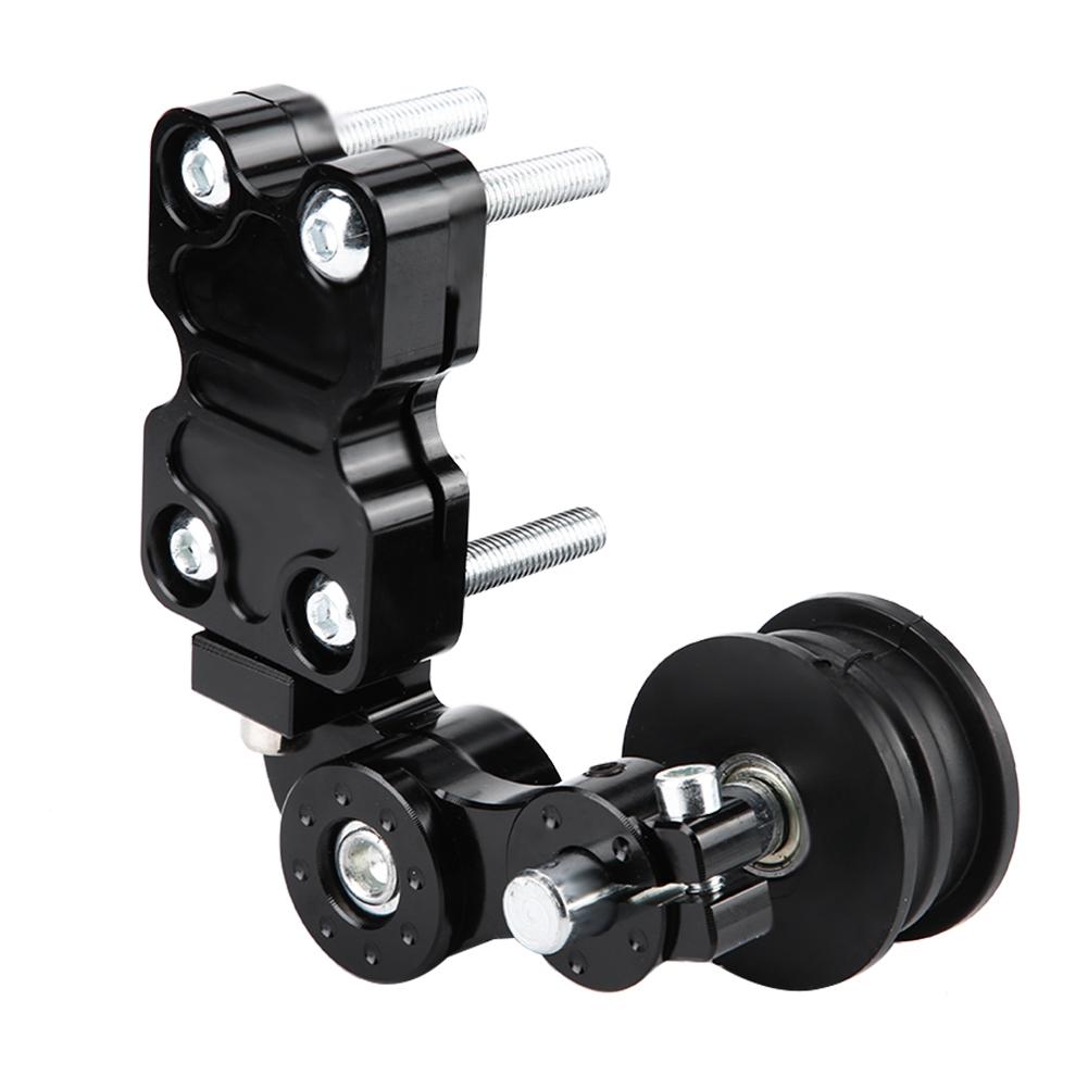 Motorcycle Aluminum Chain Tensioner Bolt Auto Adjuster on Roller Tool Black