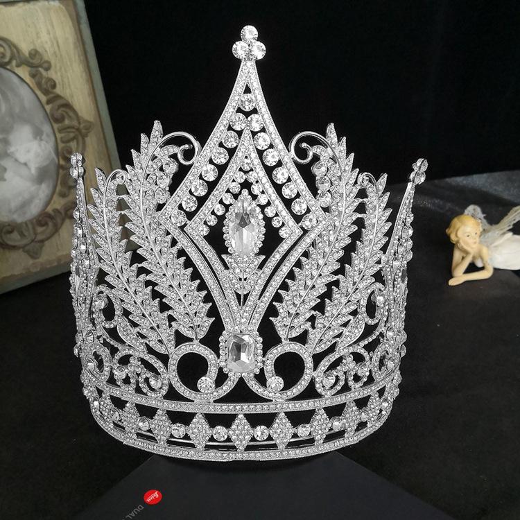 NZ0089 Top Quality Fashion Crown Tiaras Big Crowns Women Rhinestones Princess Large Crown Hair Jewelry