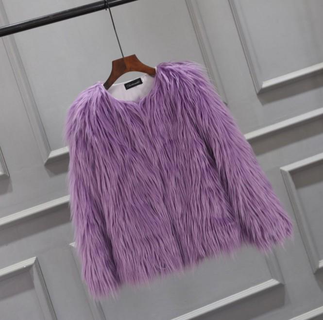 2026 High-End European and American Fashion Faux Fur Coat