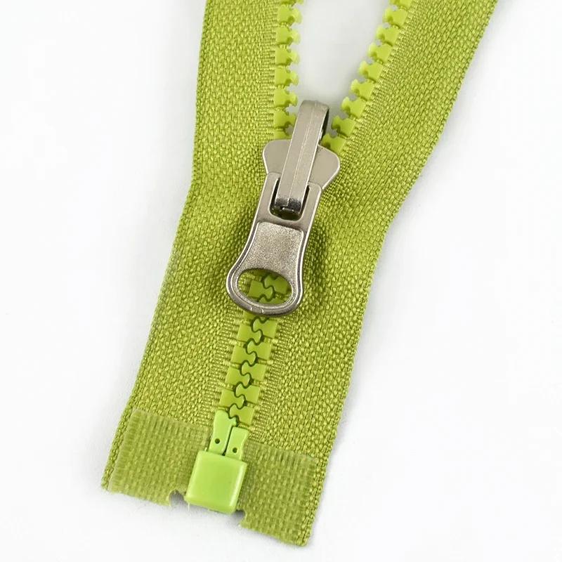 2-10Pcs Meetee 70cm 5# Resin Zipper Rotary Slider Double Sided Open-End Zippers for Jacket Coat Zip Puller Sewing Accessories