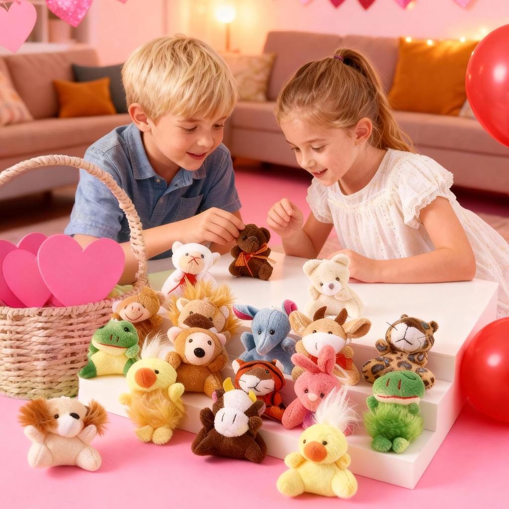 12-200Pcs Mini Stuffed Animals Bulk Party Favors For Kids Treasure Box Toys Classroom Plush Toys Claw Machine Key Chains Carniva