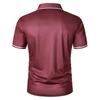 100% Polyester Men Summer Short Sleeve Fashion Business Casual Short Sleeve Golf Polo Shirt Men Spell Color Sport Tops