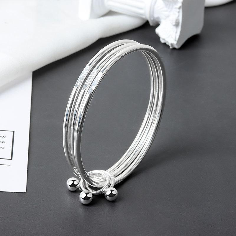 Three Lives Three Worlds Pure Silver Bracelet With Preserved Flower Box Romantic Qixi Gift For Her
