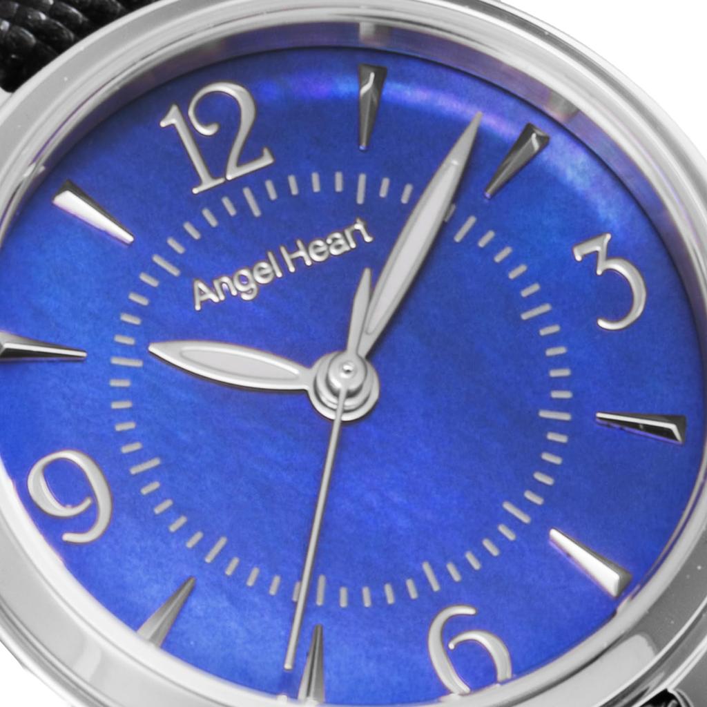 Flowery Time Solar 3 ATM Water Mineral Blue [AngelHeart] Watch, Powered, Resistant, Glass, Mother-of-Pearl Dial, OAA25S-BK-PBU-AM, Women's [Authentic]
