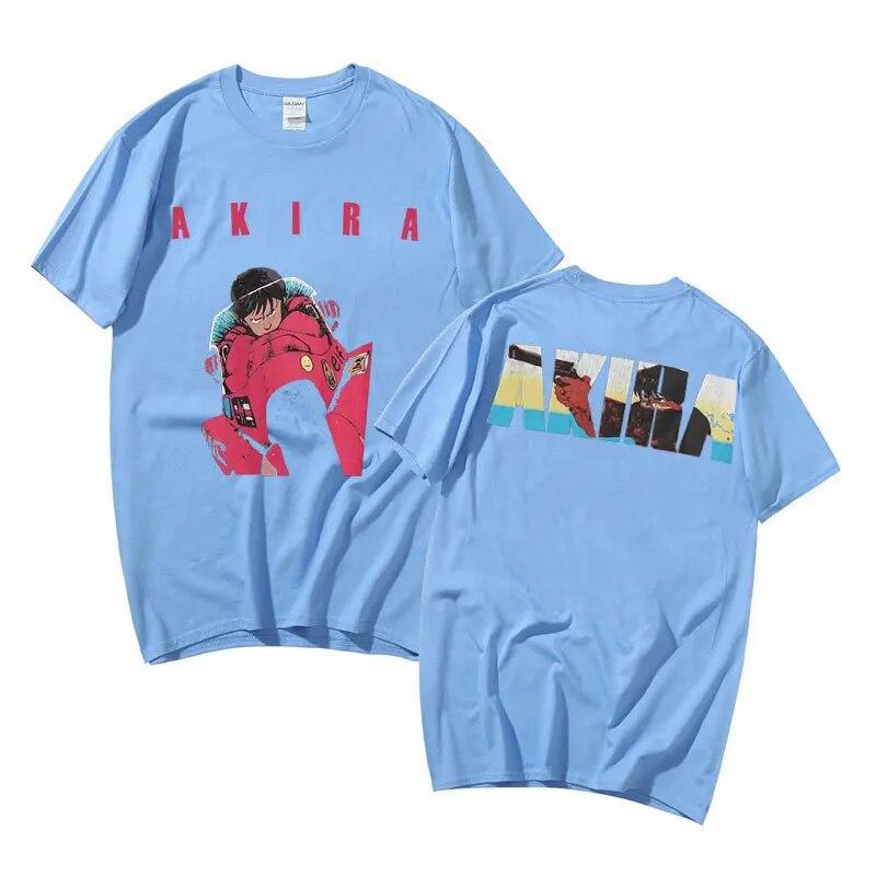 90s Action Sci-fi Anime Akira Double Sided Graphic Print Tshirt Unisex Women Fashion Streetwear Oversize Hip Hop Tees Short Sleeve