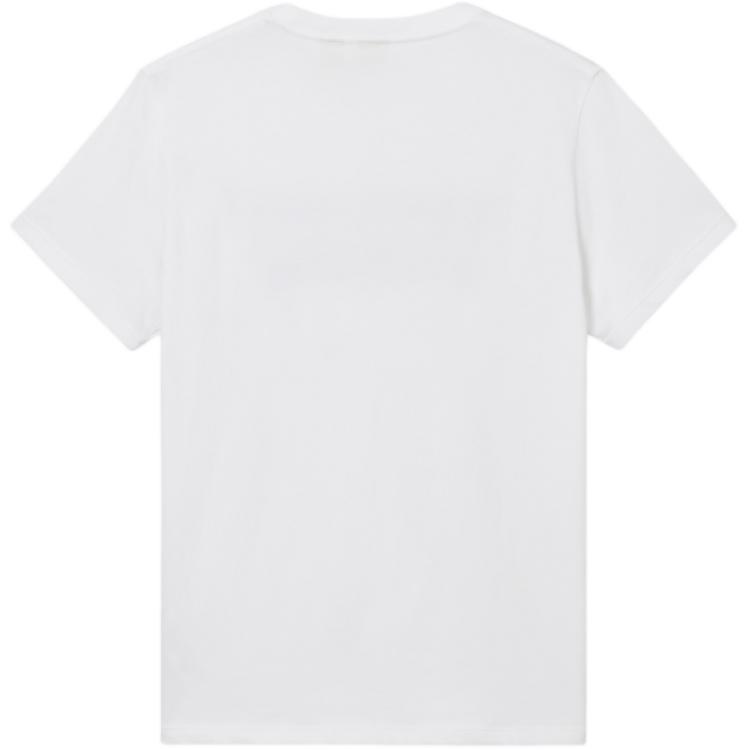 Levis Letní Jednoduché Pohodlné Tričko s Krátkým Rukávem s Potiskem Loga s Kulatým Výstřihem Pánské Topy Bílá 002A0-0000