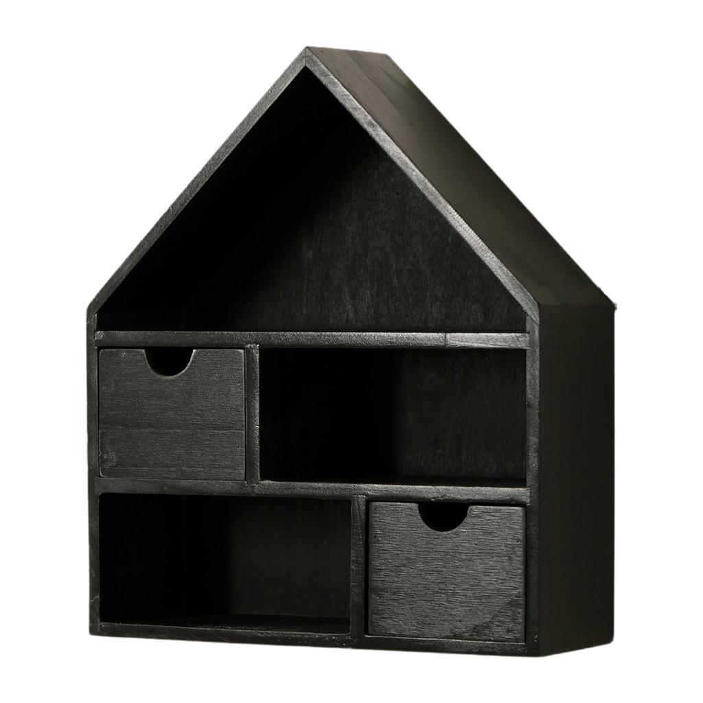 Wooden Display Case Vintage Wall Mounted Curio Cabinet Organizer Shelf for Figures Collectibles and Room Decor