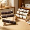 Wooden Bracelet Holder Multi-Level Wrist Jewelry Organizer Prevent Scratches Detachable Bracelet