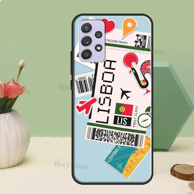 BACAU ROMANIA BOARDING PASS Traveltickets Case For Samsung A54 A34 A14 A51 A71 A12 A22 A32 A52 A72 A73 A33 A53 A13 Back Cover