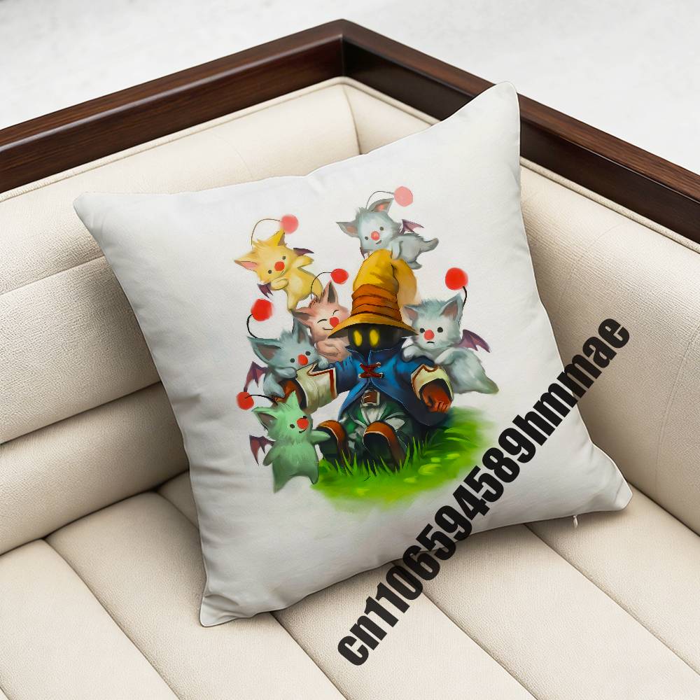 For M-Moogle C-Chocobo V-Vivi Throw Pillow Case Sham 45X45Cm 35X35Cm Square Bedroom Pillowcase Cushion Cover