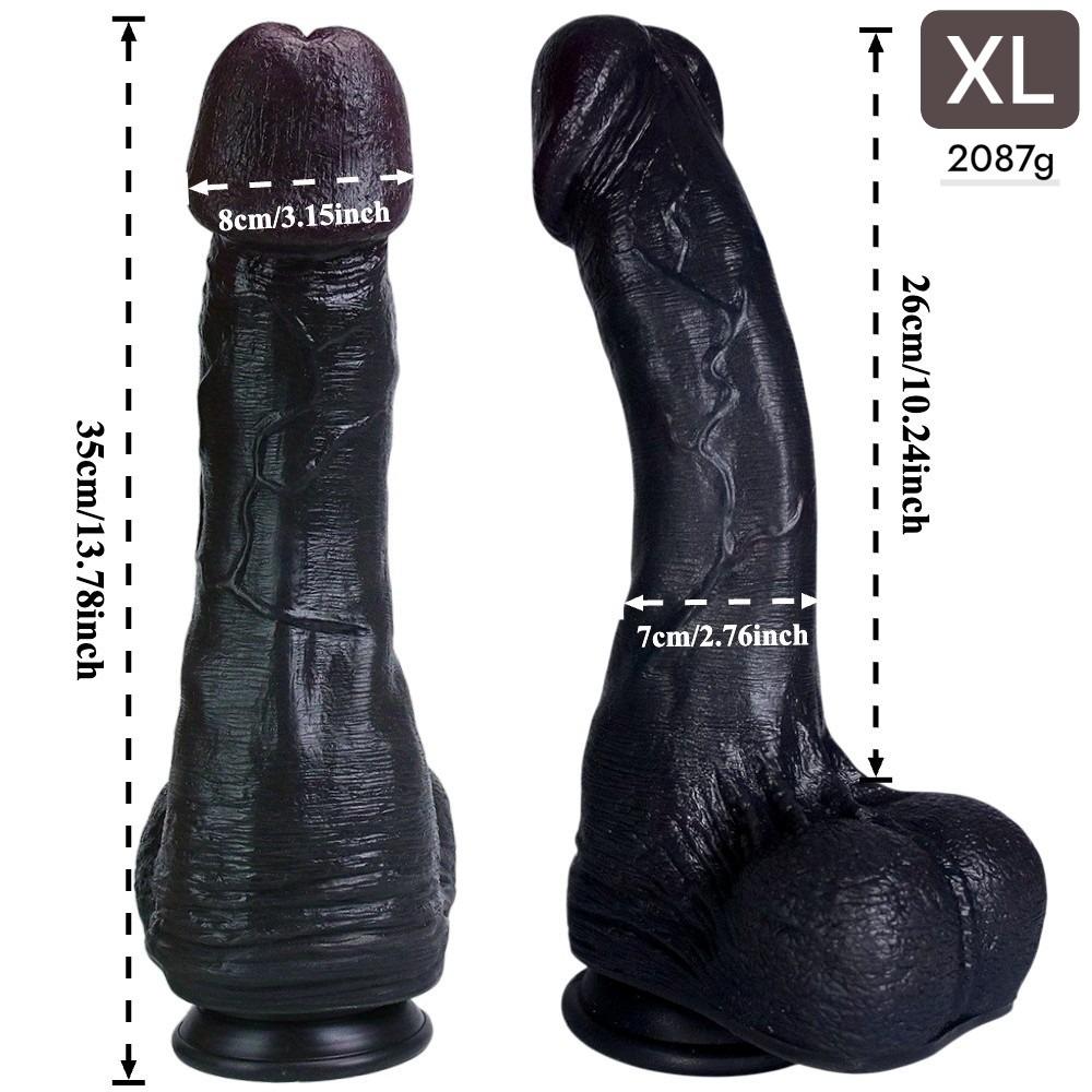 Realistic XXL Large Dildo –Soft Liquid Silicone 100% Lifelike Penis with Strong Suction Cup,Comfortable Adult Masturbation Toy for Women,Men & Couples