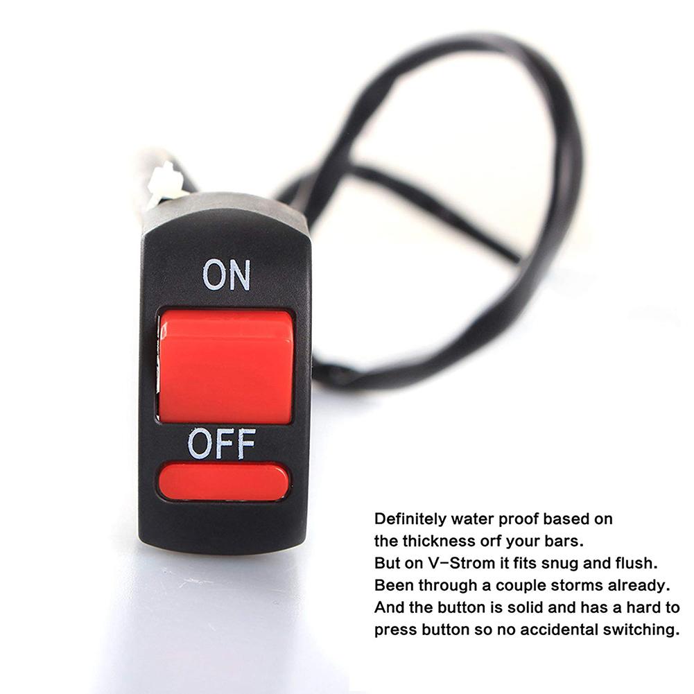 

Универсальный мотоцикл вкл-выкл кнопочный переключатель на руле переключатель противотуманных фар DC 12 В светодиодный налобный фонарь