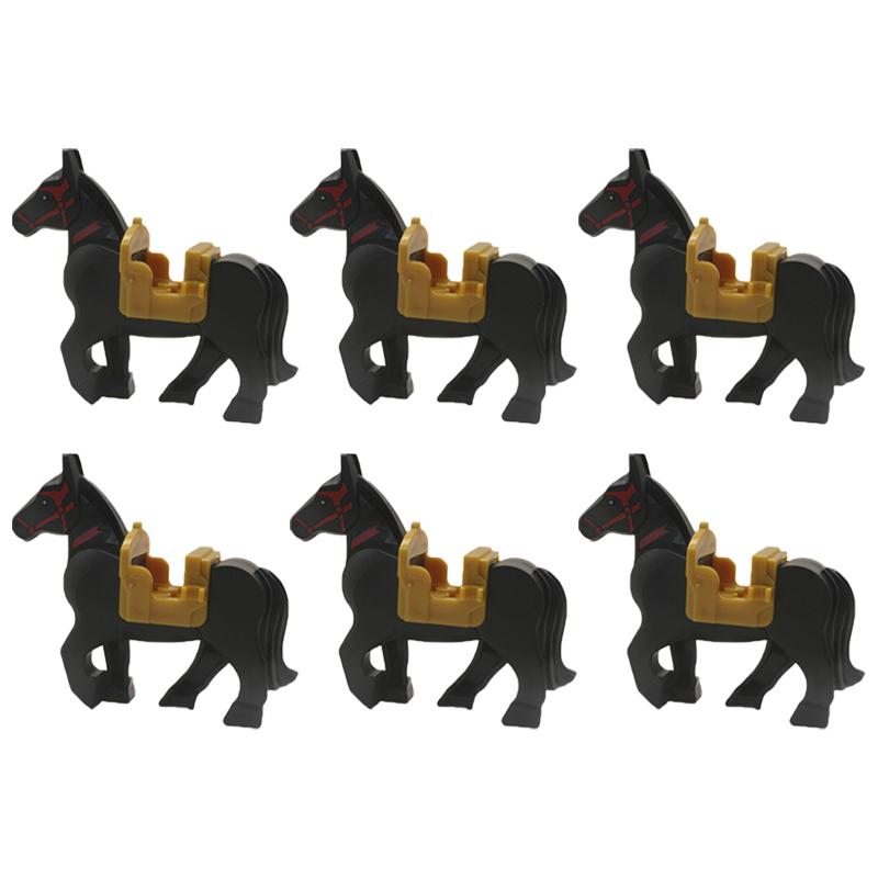 Medieval Military Building Blocks Cavalry Army Horse Animal Elephant Camel Wolf Crocodile Brick Toy Accessories S003