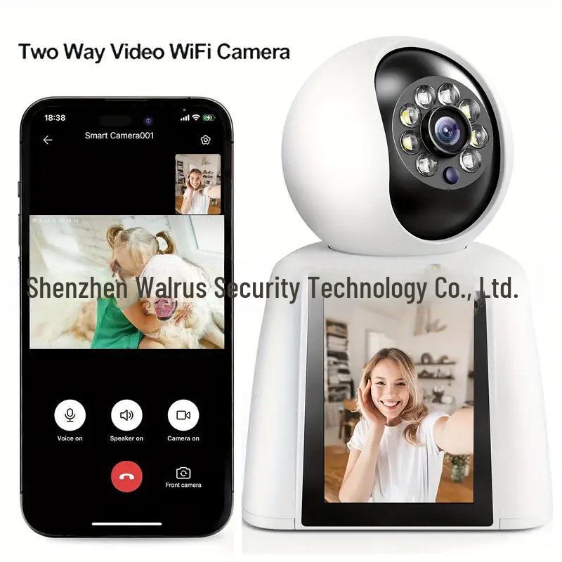 Cross-Border WiFi Surveillance Camera with Two-Way Video Calls, HD Night Vision, and Mobile Remote Monitoring