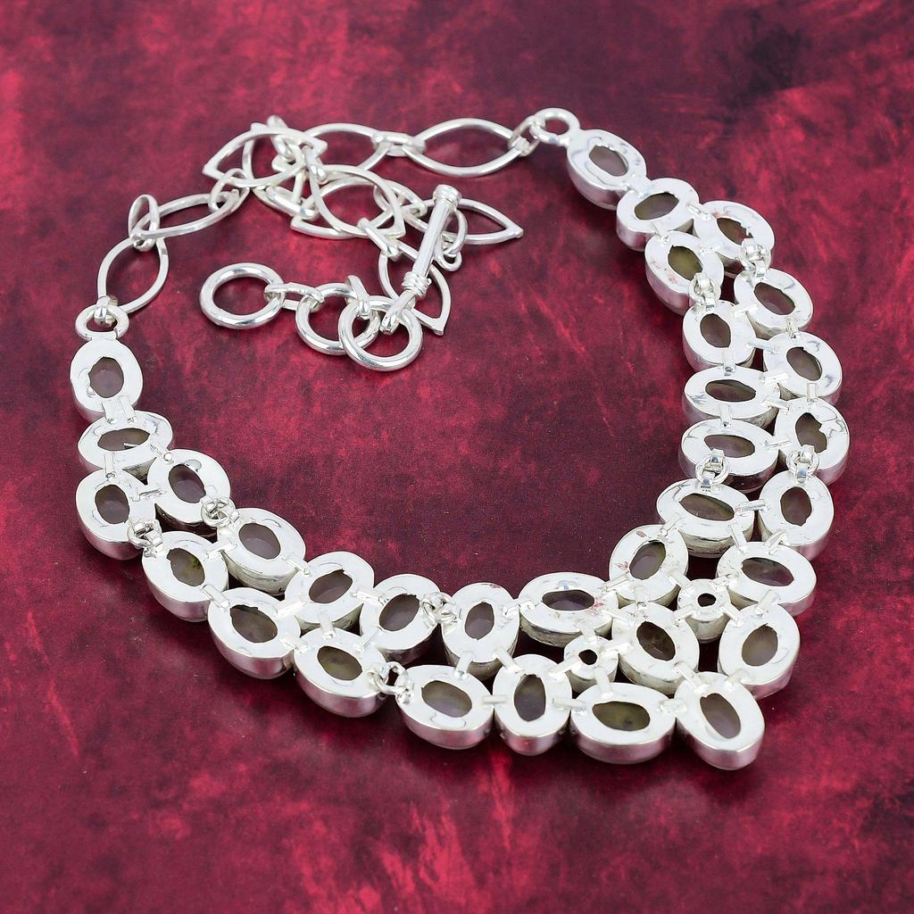 Collana Gioiello Quarzo Rosa Fatto a Mano Ultimo Design, Collana Pietra Preziosa Argento Sterling Massiccio 925, Regalo Per la Mamma