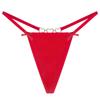 Thong female sexy hollow hot small chain pure cotton crotch breathable low waist women's underwear