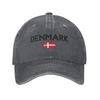 Flag of Denmark Sun Baseball Cap Casual Women Unisex Washed Trucker Hat High Quality Custom Running Hippie Baseball Caps Gift Idea