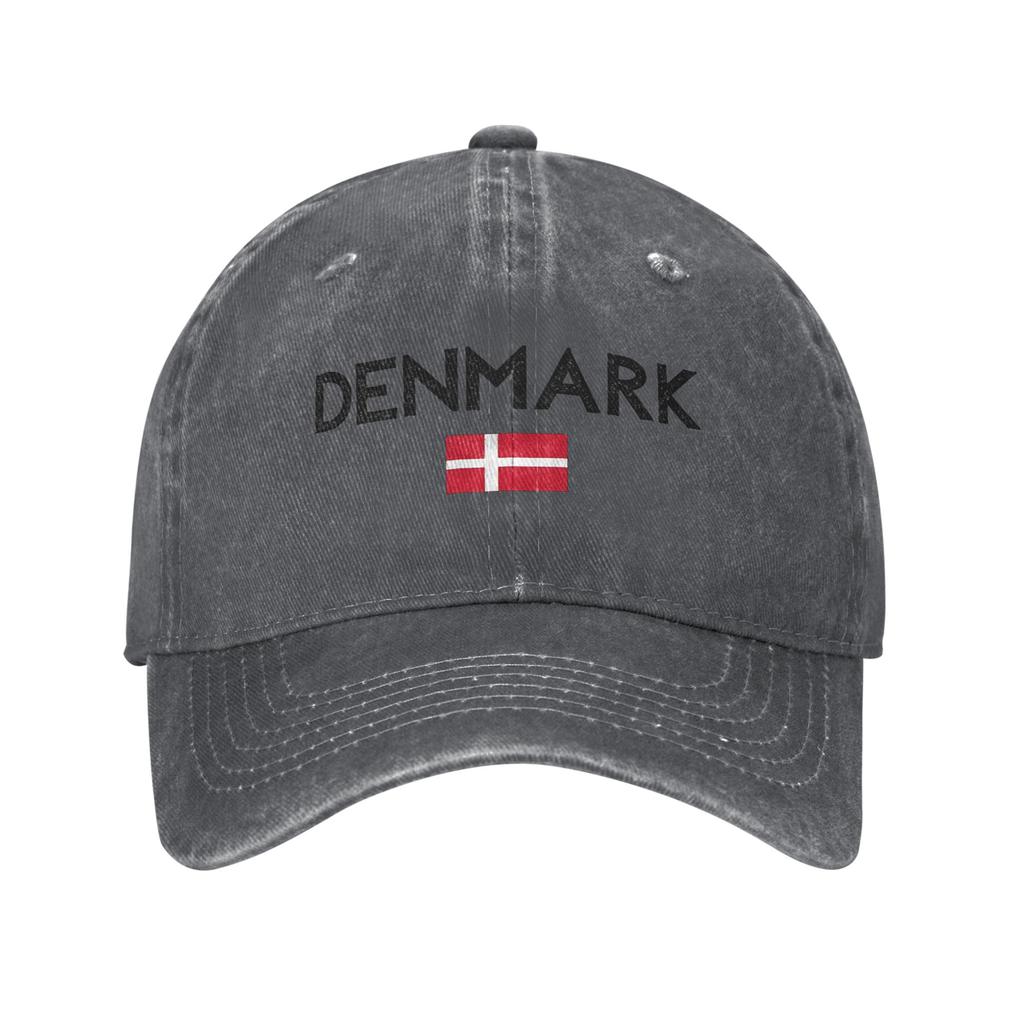 Flag of Denmark Sun Baseball Cap Casual Women Unisex Washed Trucker Hat High Quality Custom Running Hippie Baseball Caps Gift Idea