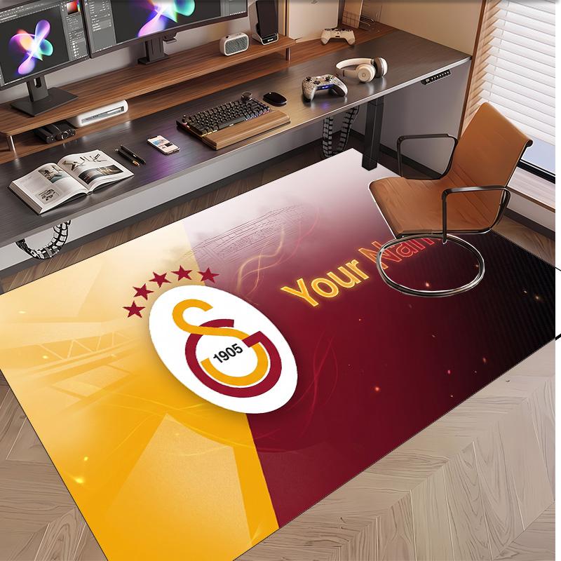 Spersonalizowany Kryształowy Aksamitny Dywan Wzór Galatasaray FC Antypoślizgowy Dywanik Podłogowy