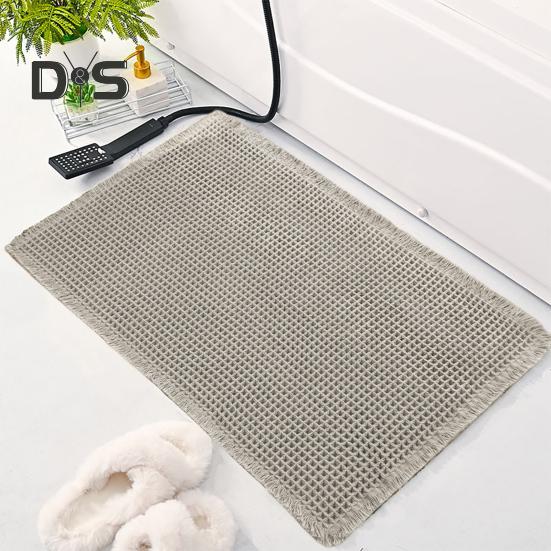 Floor Mat Quick Absorbent Thickened Quick-Drying 3D Texture Anti-Slip Bottom Dirt-trapping Entry Rug Multipurpose Bath Shower Sink Kitchen Carpet