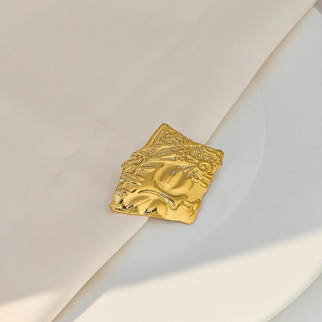 Kreatywna broszka Anioł Słonecznik i Plisowany Orzeł - Pin ze stali nierdzewnej