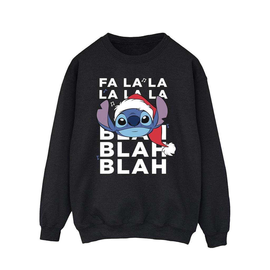 Disney Mens Lilo And Stitch Christmas Blah Blah Blah Sweatshirt