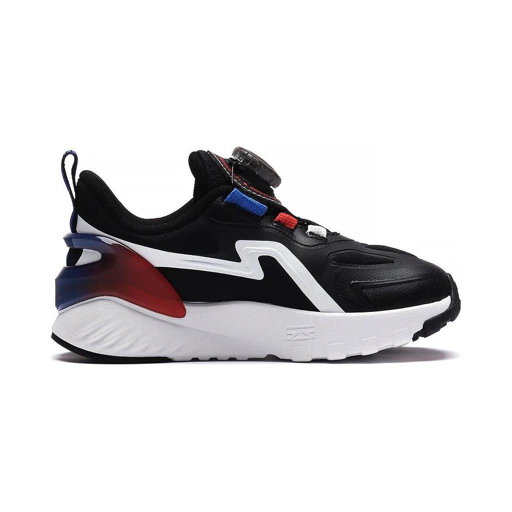 LiNing Flash Shadow Trendy Casual Non-Slip Shock Absorbing Wear-Resistant Rebound Kids Casual Shoes Kids Shoes Black White YKNS116-3
