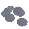 8Pcs Silicone Drink Coasters Non-Slip Heat Resistant Thick Cup Mats Dark Grey for Home Bar Restaurant Use Drink Coasters