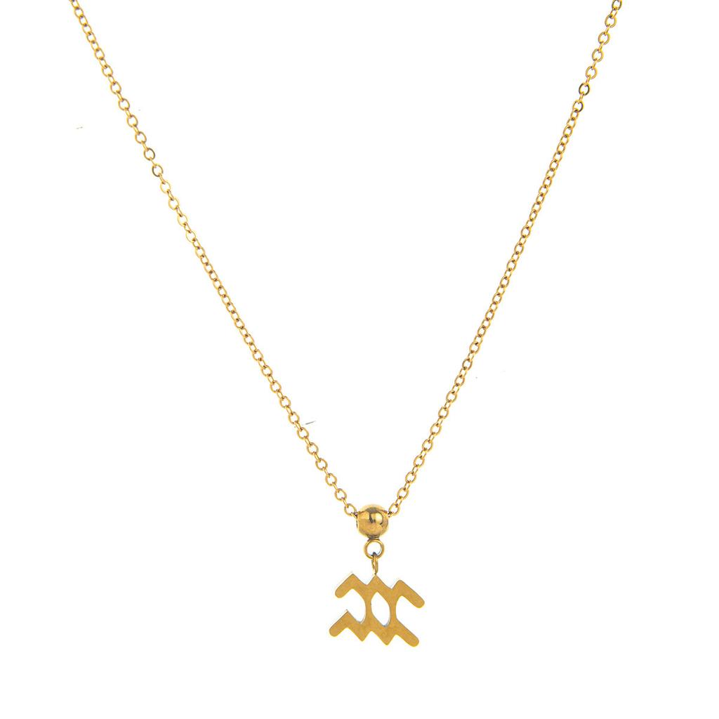Stainless Steel 12 Constellation Pendant 12 Constellation Symbol Pendant Necklace Bracelet Furnace Vacuum Plating Color Retention