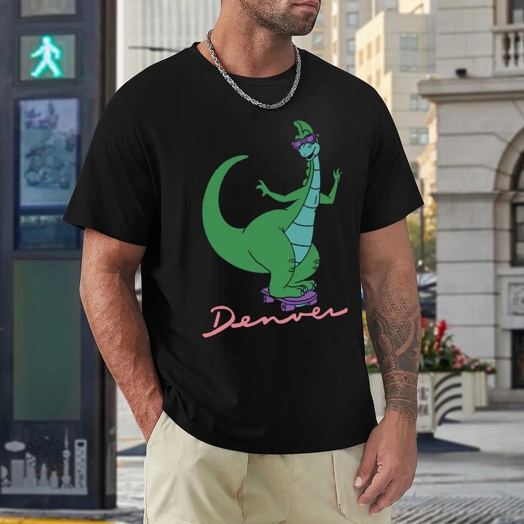 Denver The Last Dinosaur Mouse Pad For Sa T-shirt Harajuku Sport Top Tee Funny Graphic Travel Graphic USA Size