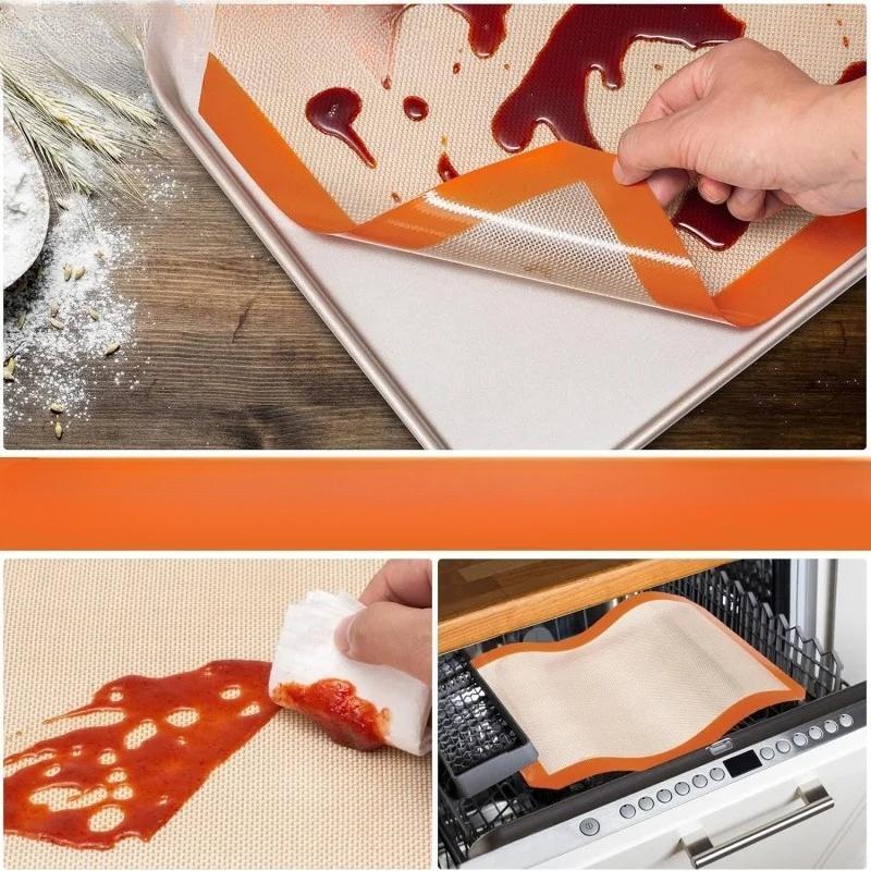 Baking Mat Non-Stick Surface for Macarons Cookies Fondant Easy Clean Reusable Bakeware Sheet Perfect for Home and Commercial Use