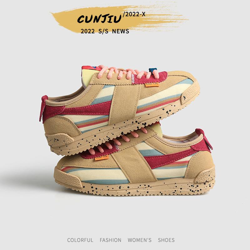 Forrest Gump Shoes Women's 2025 New Early Autumn High-value Women's Shoes Vibe Style Retro Versatile Sports and Leisure Shoes Flat Shoes