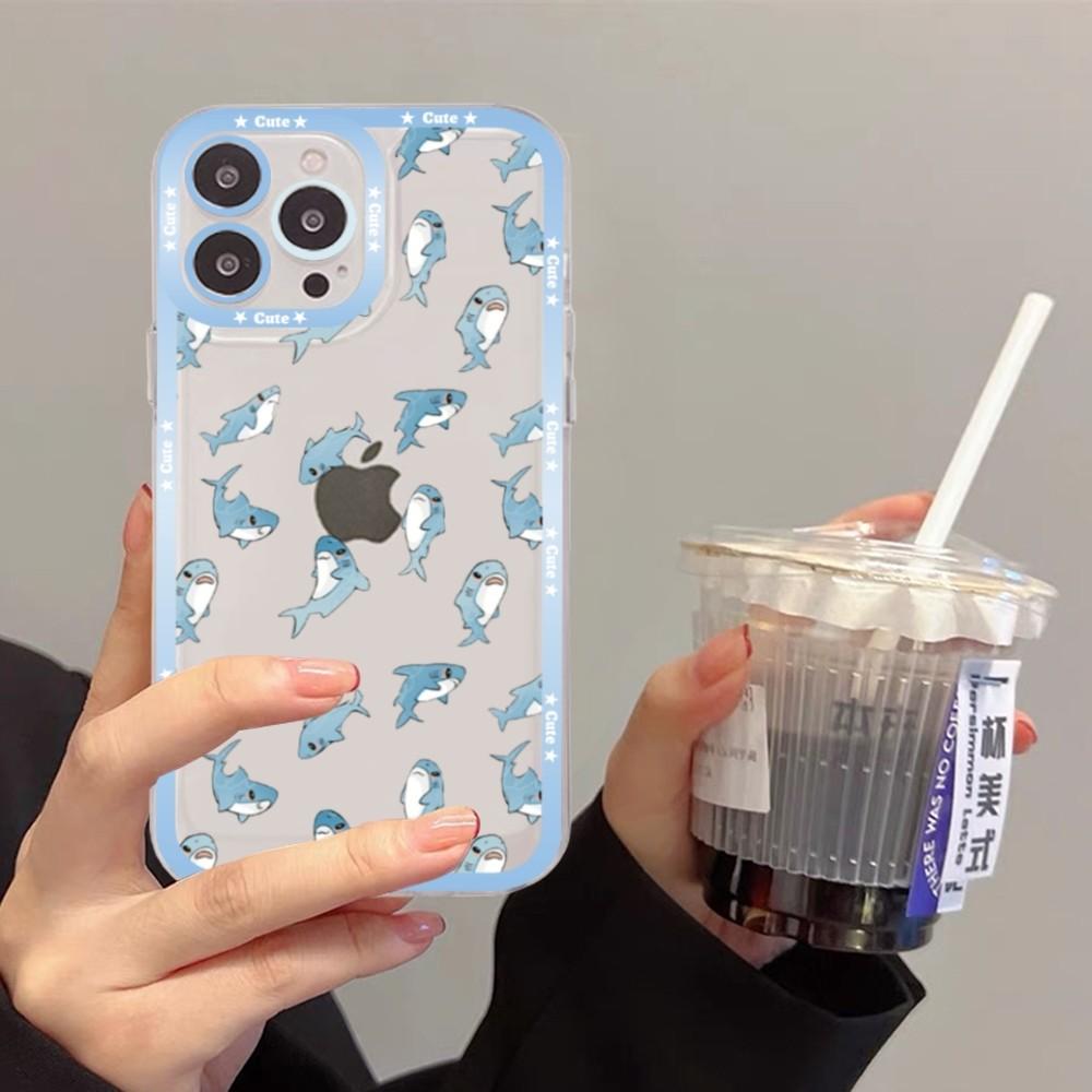 Cute Shark Phone Case For Redmi 7 8 9 A For Redmi Note 5 7 8 9 10 11 Pro Max 4G 5G Funfas