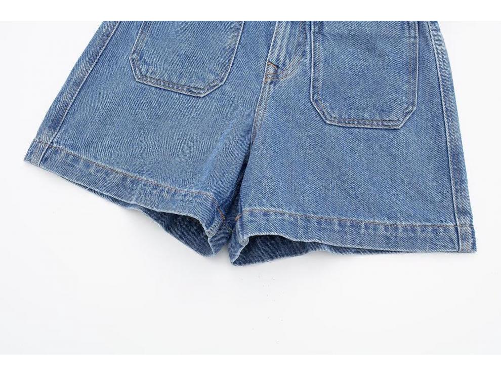 Summer European & American Women's Belted Casual Denim Shorts