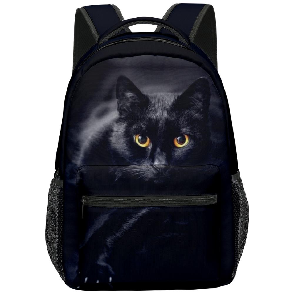 Cartoon Novelty Kpop Youthful School Bags Unisex Cat Pattern Travel Bags 3D Print Oxford Waterproof Notebook Shoulder Backpacks