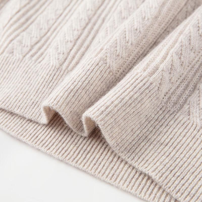 Hengyuanxiang Men's Thickened Antibacterial & Machine Washable Wool Blend Pullover Sweater
