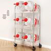Movable 3-Tier Floor Storage Shelf