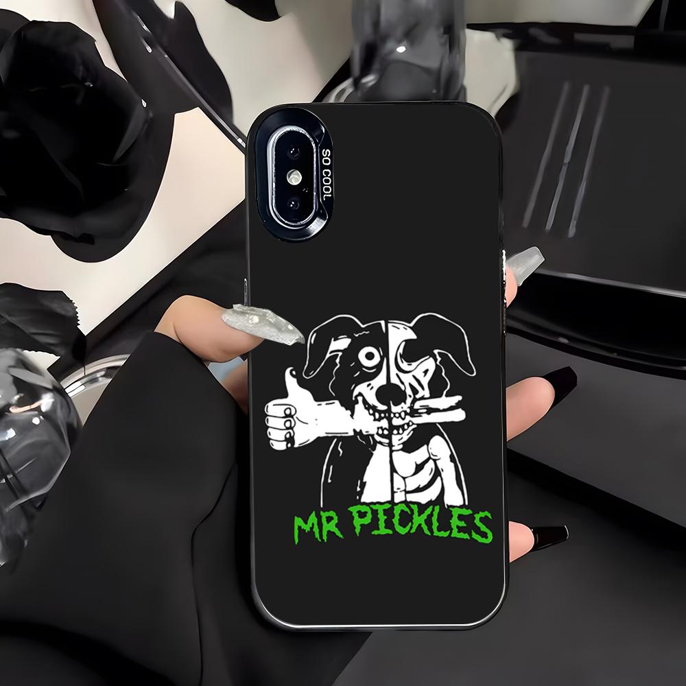 MR Pickles Phone Case For IPhone 17 Air 16 E 15 14 Plus 13 12 11 Pro Max Colored Silver Cover