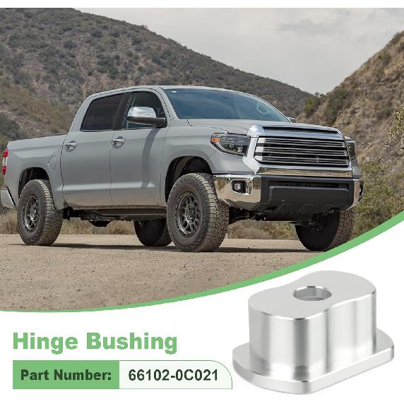 Upgraded Aluminum Tailgate Hinge Bushing 66102-0C021 Fit for Toyota Tundra 2007-2021 for Rear Tail Gate Left Driver Side
