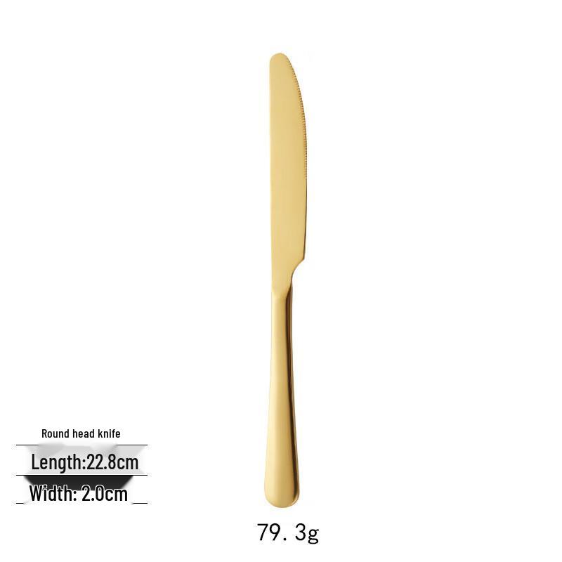 ZISIZ Stainless Steel Gold Steak Knife Set