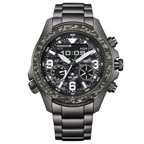 Citizen Promaster 35th Anniversary Limited Edition Watch, Light-Powered Eco-Drive, Waterproof, LAND Analog-Digi, Black, JV1008-63E, Men's